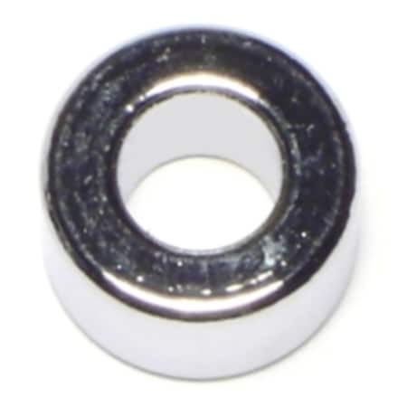 Midwest Fastener Round Spacer, Chrome Steel, 3/8 in Overall Lg, 5/16 in Inside Dia, 5 PK 74251